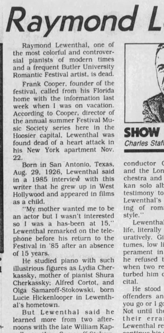 Ray Leventhal Raymond Lewenthal (child star)? - NitrateVille.com