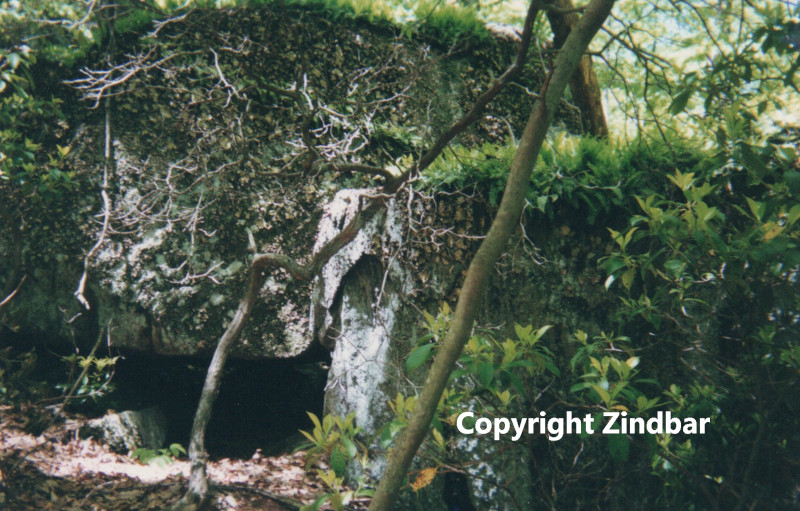 Small cave at Devil's Hopyard, East Haddam, Connecticut.