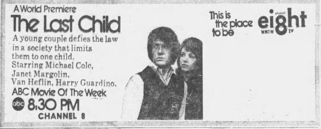 Television ad for "The Last Child" 1971.